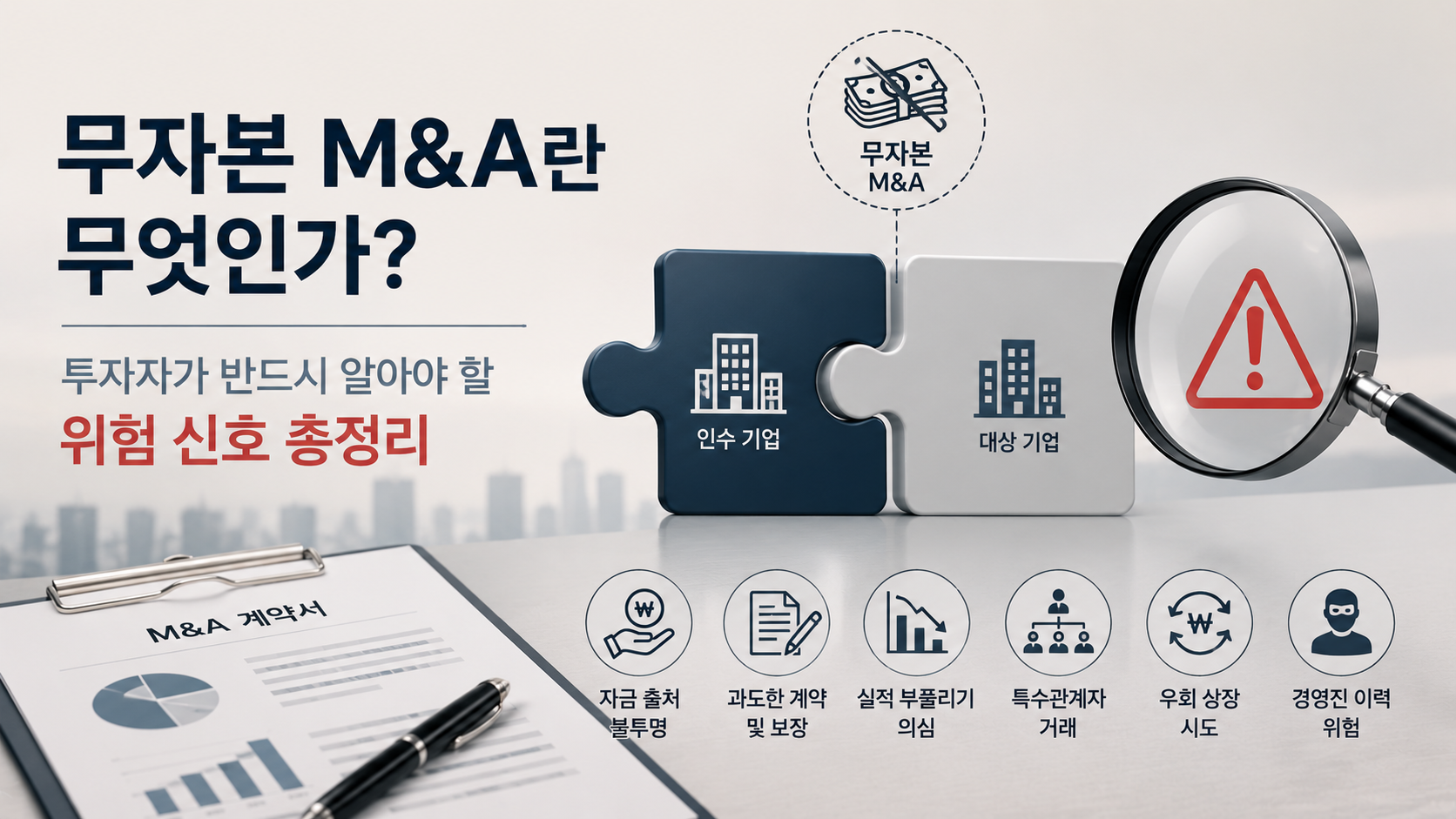 무자본 M&A란 무엇인가? 7가지 위험 신호 총정리