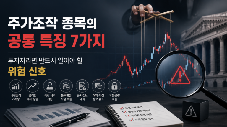 주가조작 종목의 공통 특징 7가지