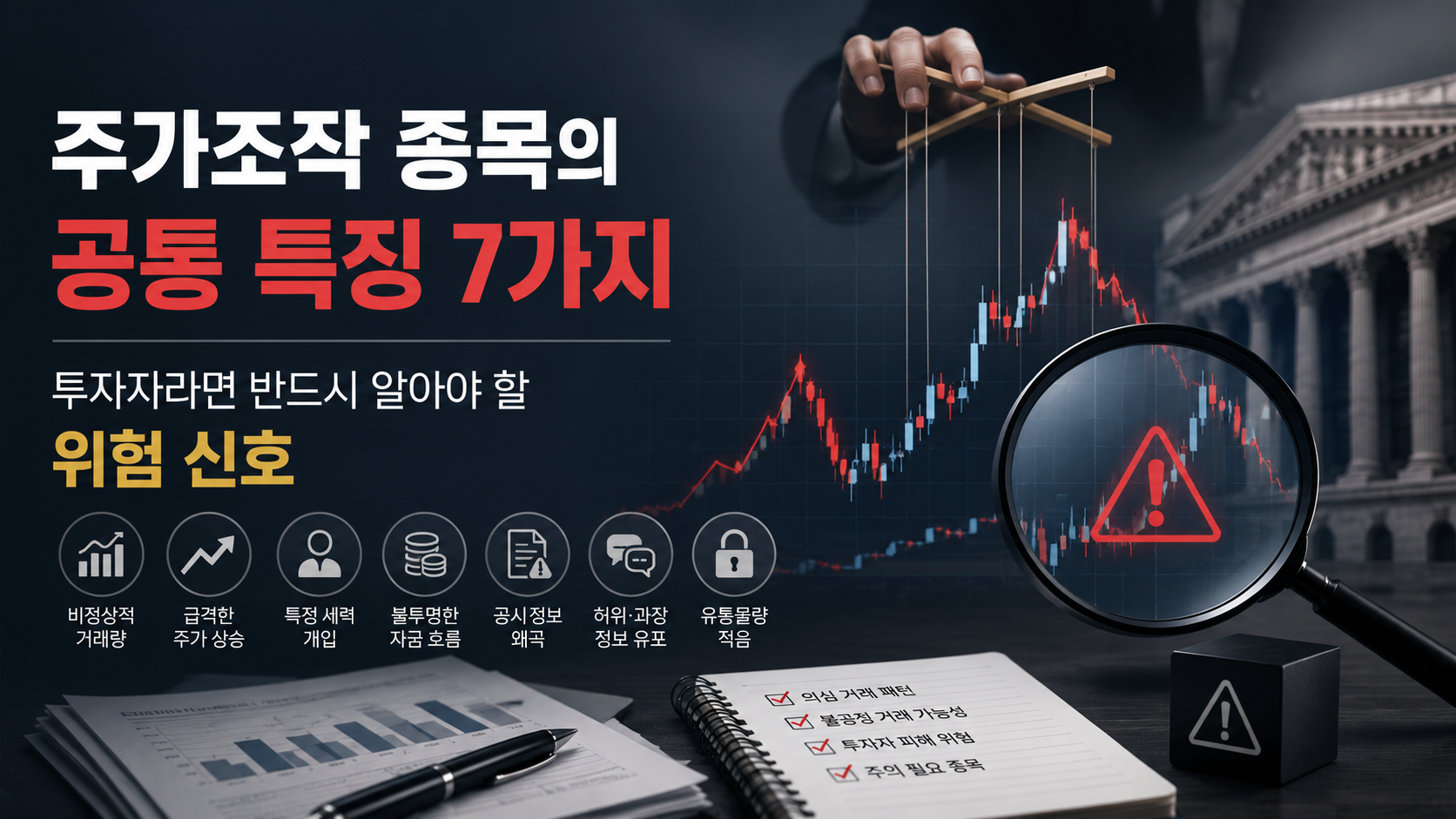 주가조작 종목 특징 7가지, 투자자라면 반드시 알아야 할 위험 신호