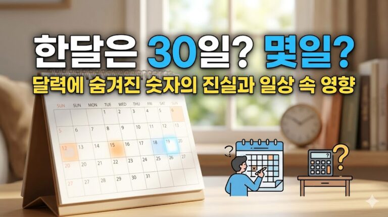 한달-30일-몇일-기준