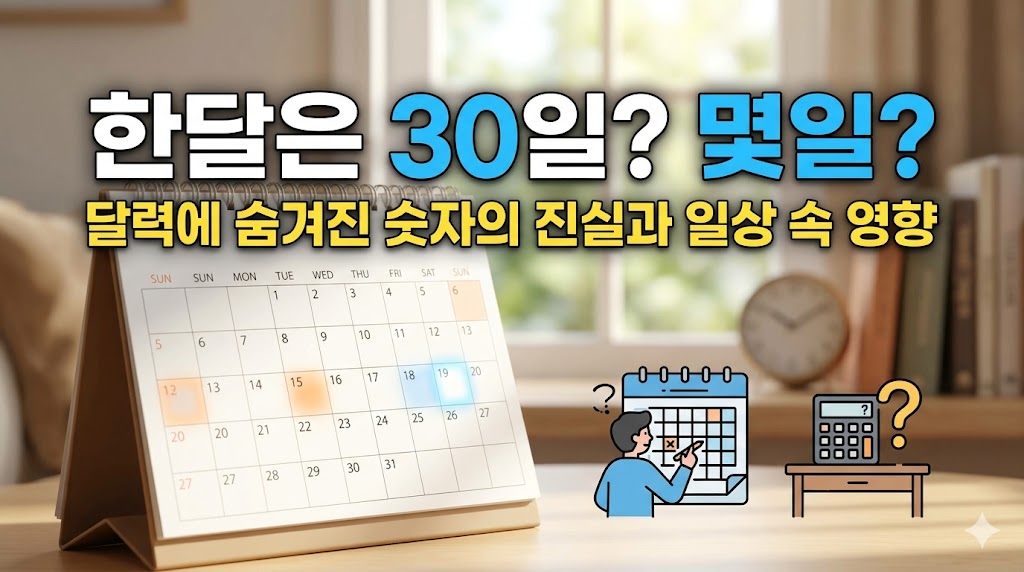 한달은 30일? 몇일? 달력에 숨겨진 숫자의 진실과 일상 속 영향