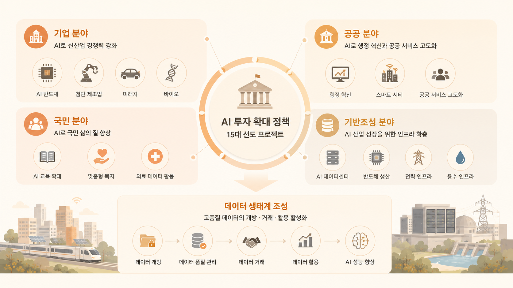 AI 투자 확대 정책의 주요 기능