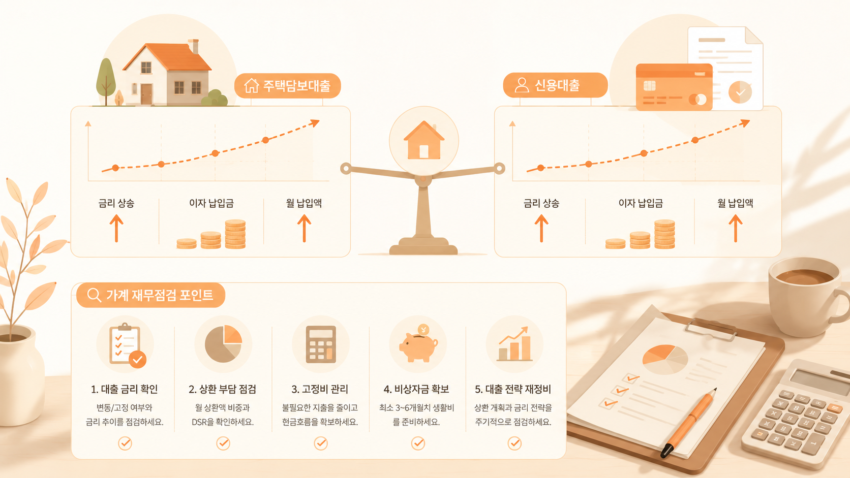 변동금리 대출 이자 부담을 계산하고 점검하는 가계 재무관리