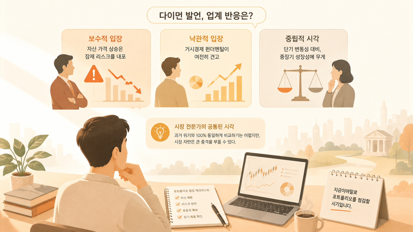 다른 금융기관 CEO들과 전문가들의 시각